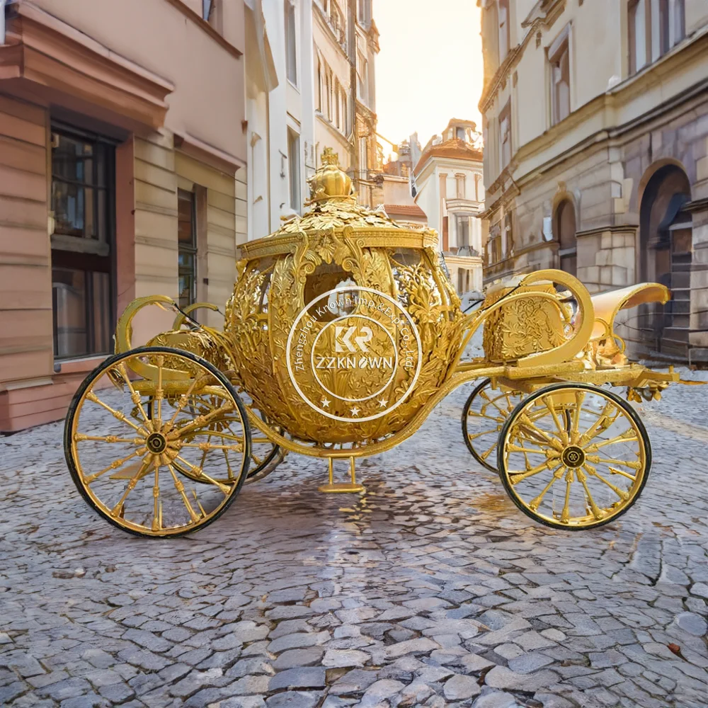 Electric Cinderella Children Garden Horse Cart Luxury Cinderella Carriage Princess Carriage Horse Drawn Carriage