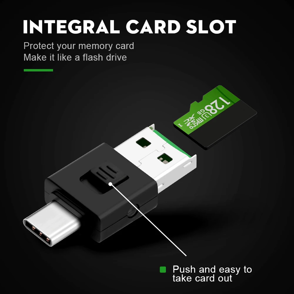 Menuosi type c otg usb 2.0 memory card reader adapter for phone  laptop accessories