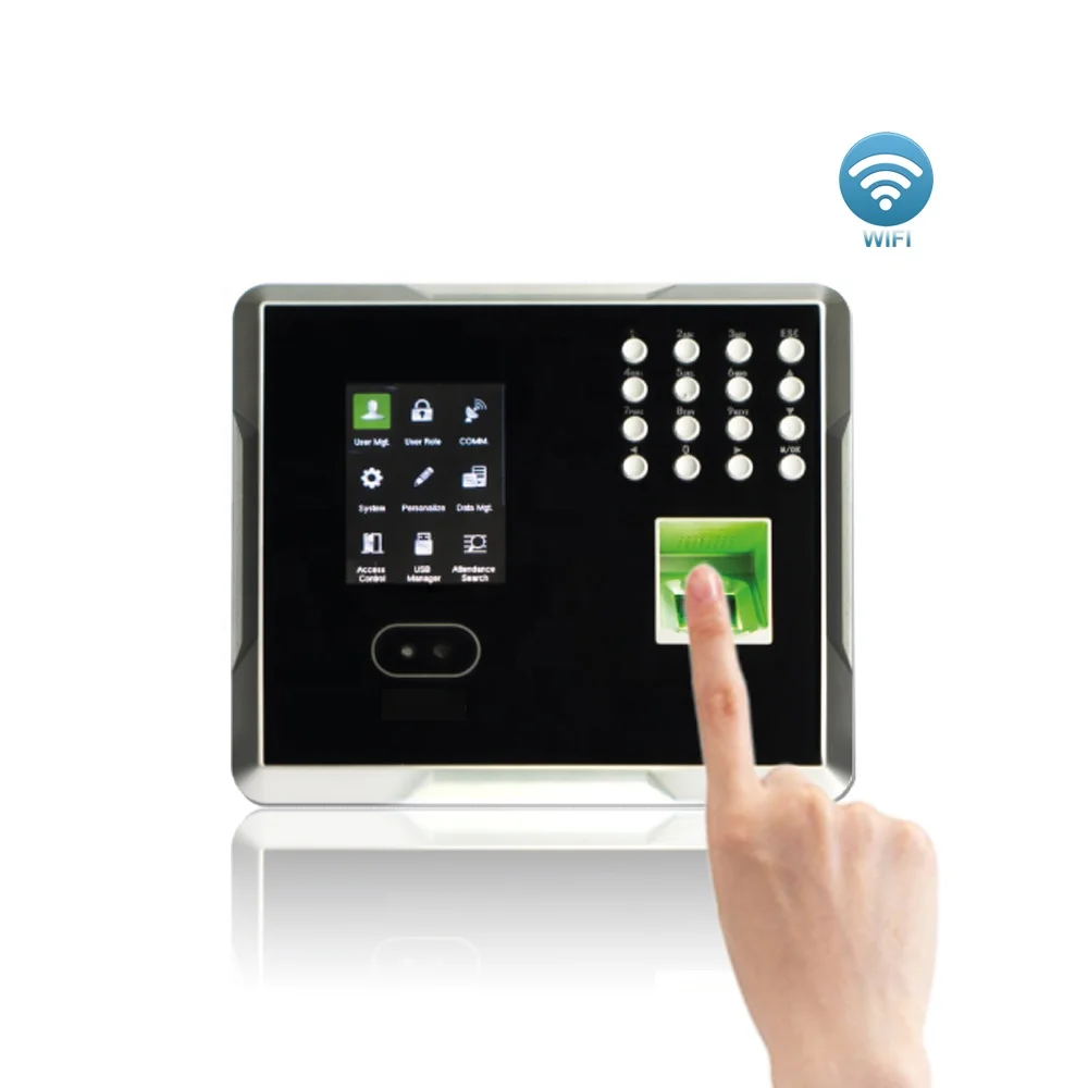 Fingerprint and Face and 13.56MHz IC Card Reader Access Control System Device with WIFI Function