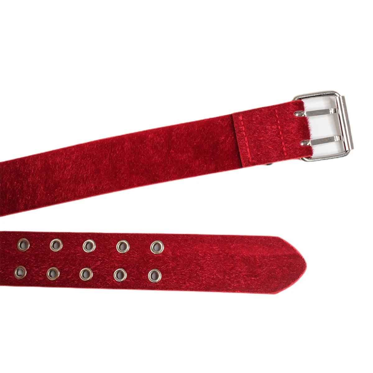 Factory Customized PU synthetic Leather VELVET fabric rivet WOMEN fashion belts