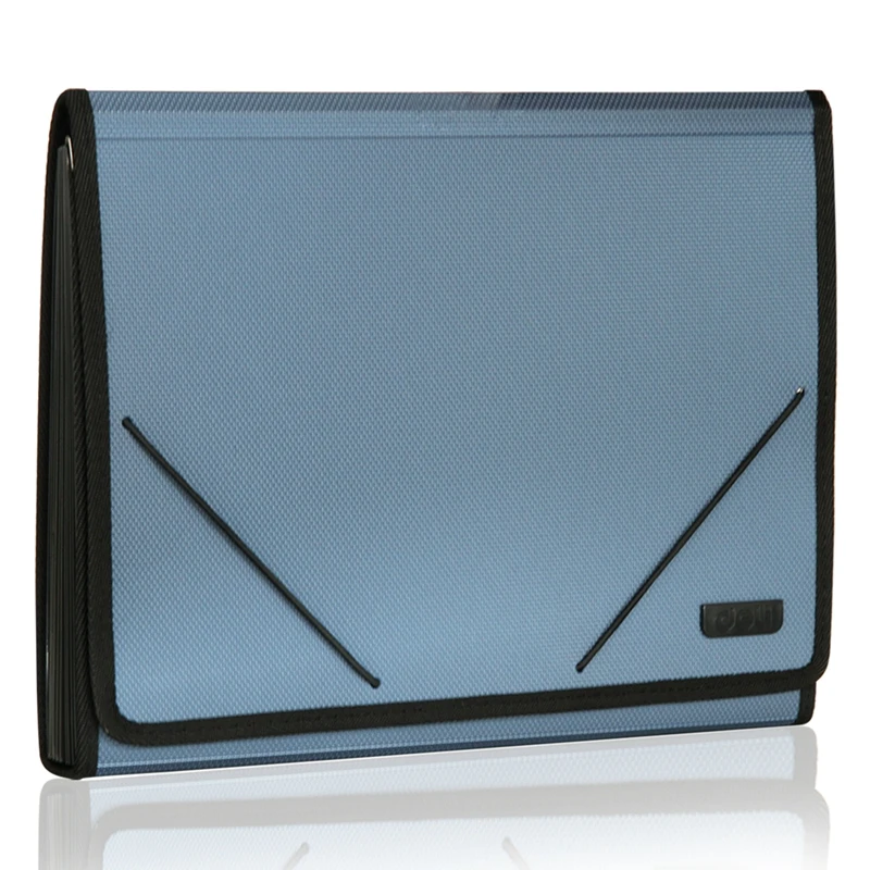 13-Pocket Accordion Expanding File Organizer PP Paper Folder with Bag Pattern A4 Size School Use Holds 425 Letter/A4 Sheets