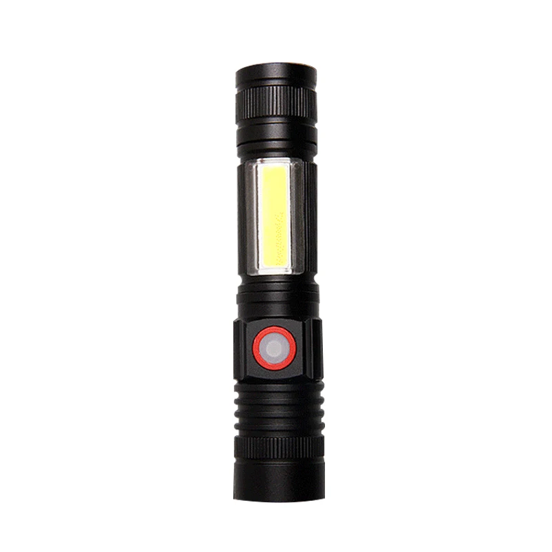 Cob Zoomable police flashlight Aluminum alloy self defense flashlight ipx4 waterproof flashlight