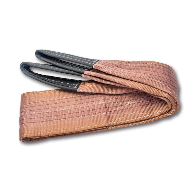 Прямая продажа с фабрики EN1492-1 полиэстер 6ton коричневый прочный подъемный плоский ленточный строп