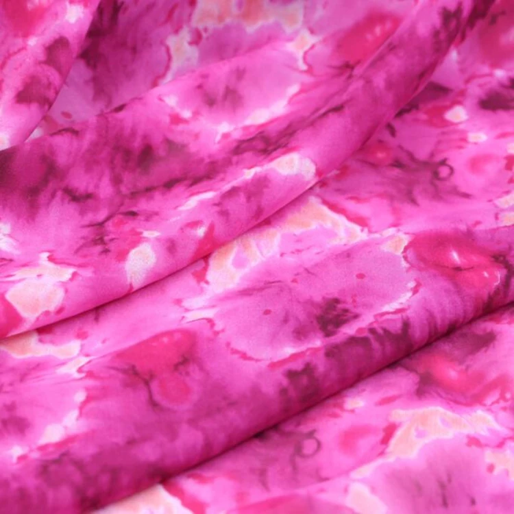 custom 100%pure silk floral digital printed silk chiffon fabric