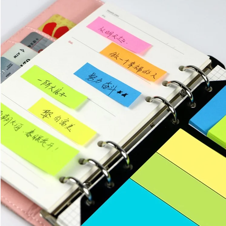 Beauty Custom Loose-leaf Binder Spiral Wire Notebook Printing Memo Pad Type It Posted Sticky Notes Notepad Set