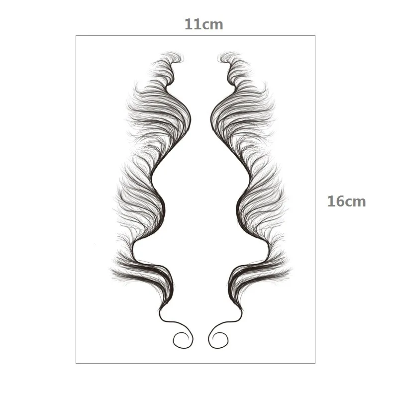 bang cross-border online celebrity hairline Tattoo paste Tattoo with bangs