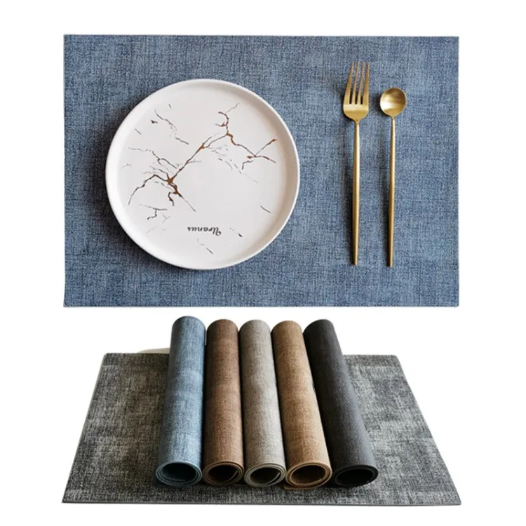 homEdge PVC Placemat Non-Slip Heat Resistant Place Mats Washable Vinyl Placemats