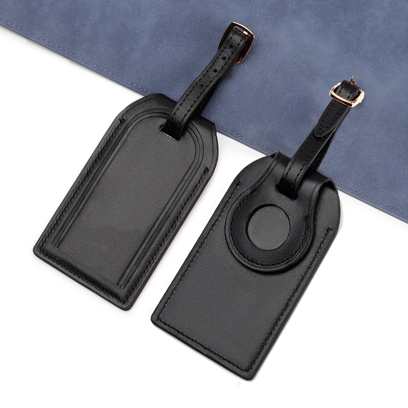 Low MOQ Wholesale Suitcase Plane Luggage Tag PU leather suitcase tag Travel Accessories with Name Address Tel Email Labels Men