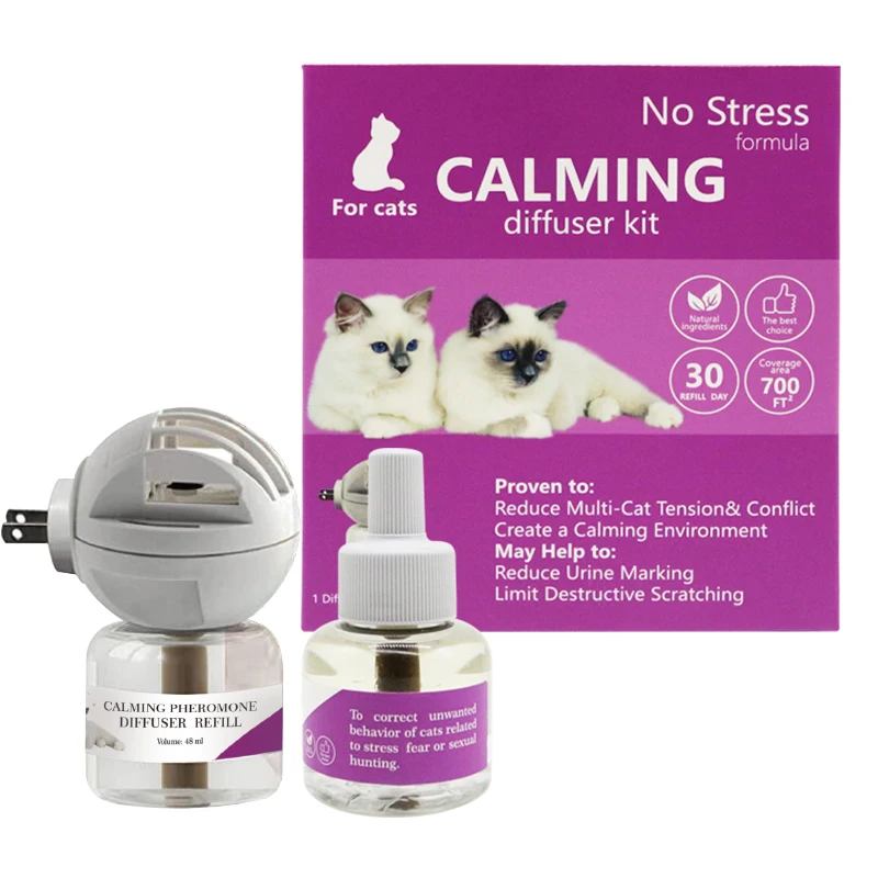 Cat Calming Diffuser for Correcting Unwanted Behaviors of Cats Related to Stress Fear or Sexual Hunting