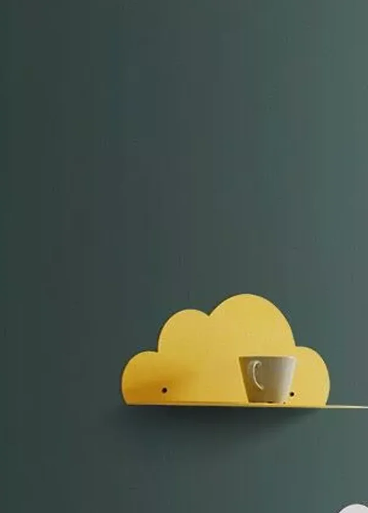 Home Decoration Metal Cloud Shape Corner Wall Mounted Shelf