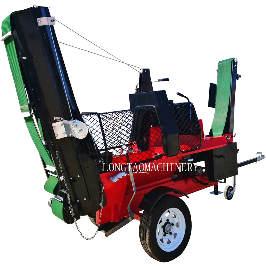 CE approved 27ton gasoline firewood processor with saw log splitter