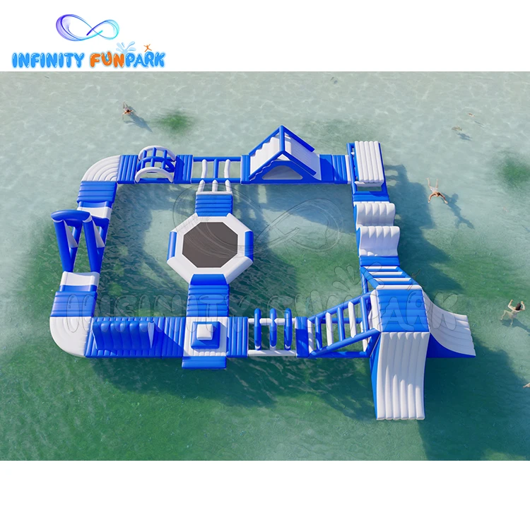 Floating Inflatable Water Slide Toys And Obstacle Course Aqua Park Water Ski Inflatable Water Park Amusement Equipment Iceberg