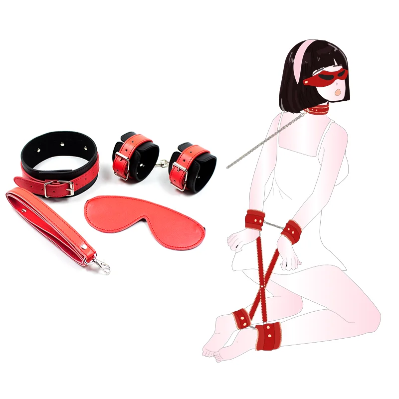 New Style Sex Toys Bondage Kit 3Pcs/Set PVC Material Flirting Hot Bdsm Bondage Fetish