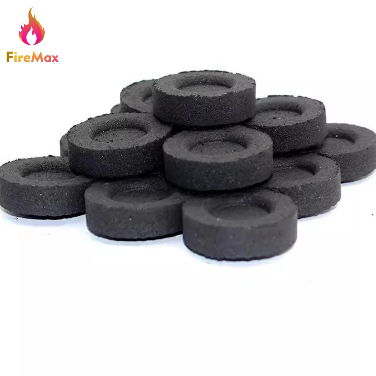 Firemax 22-60mm Instant Black Round Pure Fruit Wood Hookah Charcoal Smokeless Incense Shisha Charcoal Quick Light Charcoal
