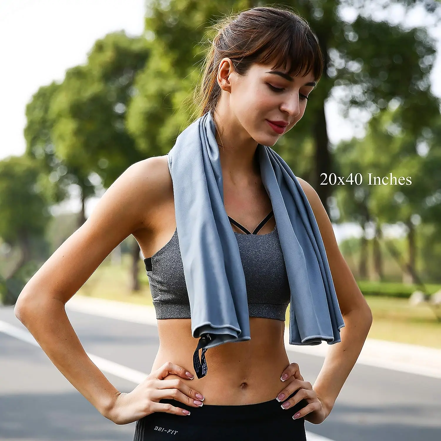 Super Water Absorbent Quick-dry Microfiber Sports Gym Yaga Towel With Loop