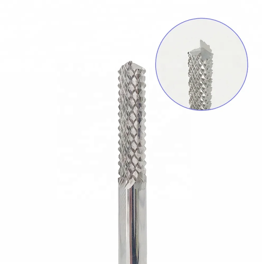 Precision solid tungsten carbide end mills PCB Router Bits V Groove fiber glass Engraving Drill