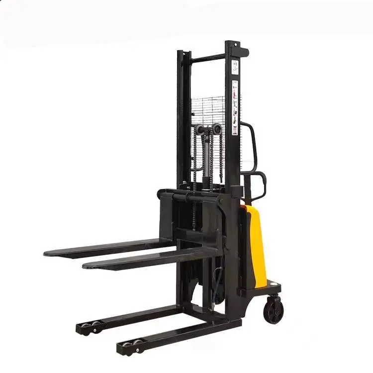 1.5 ton semi electric stacker with 1.6m 2m 3m 3.5m lifting height