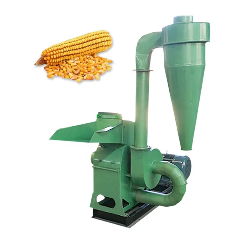 Large hammer type feed crusher, rice husk and miscellaneous grains universal feeder, breeding corn cob and straw crusher