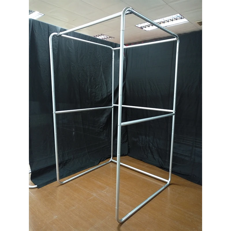 Custom Size Aluminum Tubes Trade Show Display Retail Clothing Shop Store Changing Dressing Room Portable Fitting Room