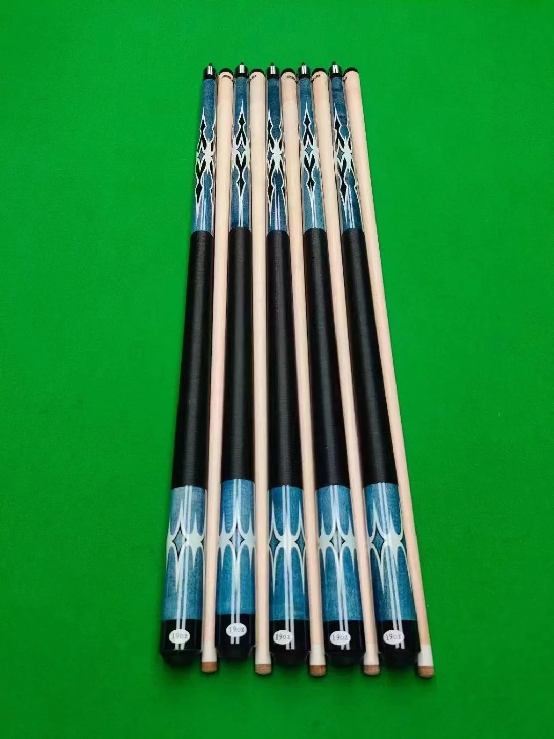 High Quality 58-Inch New Pool Cue Stick 1/2 Style Uni-Loc Joint Full Maple Wood with Multi-Color Design Stainless Steel Tip