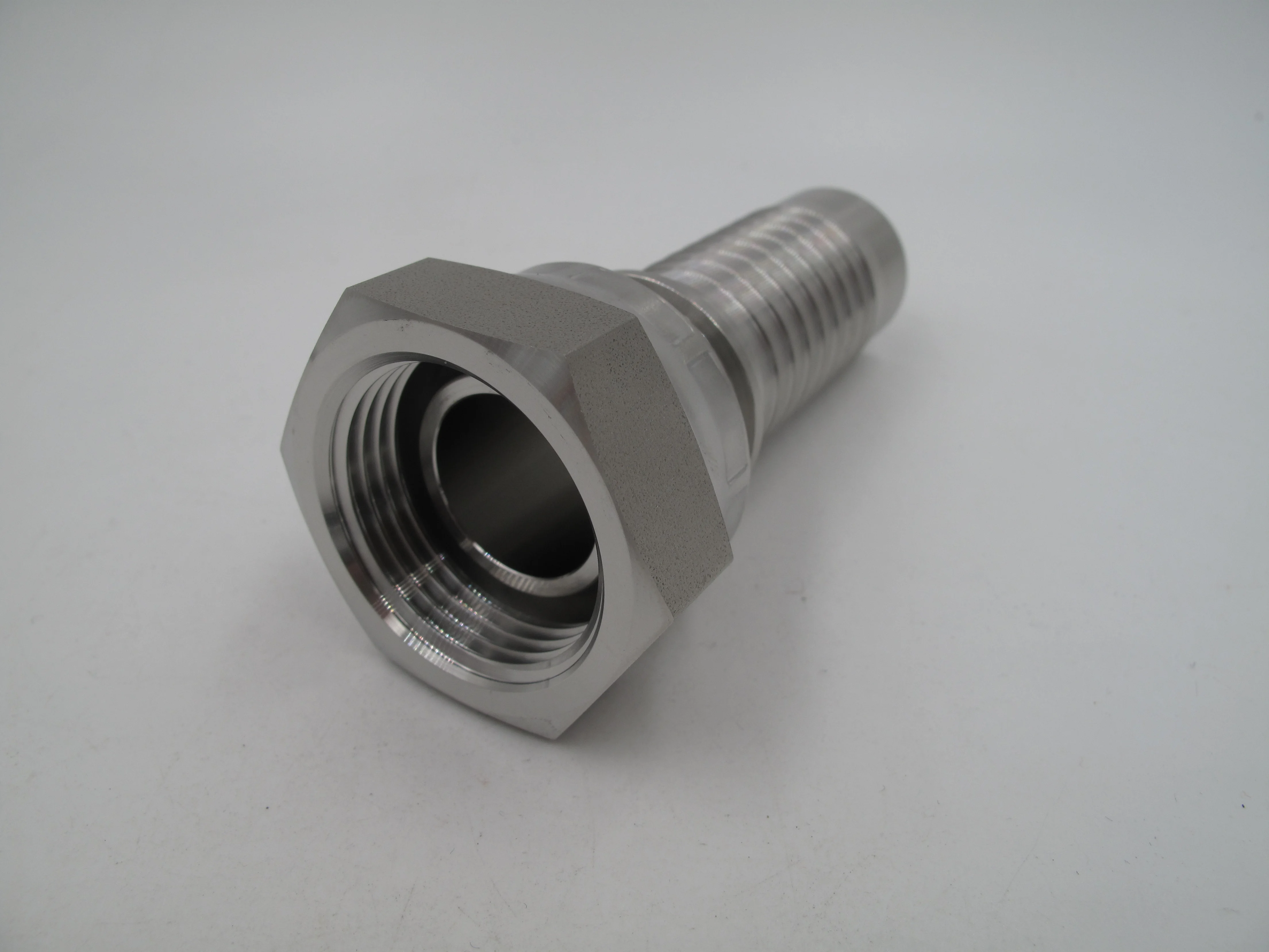 Stainless steel Straight  BSP female 60 degree cone hose fitting swaged style