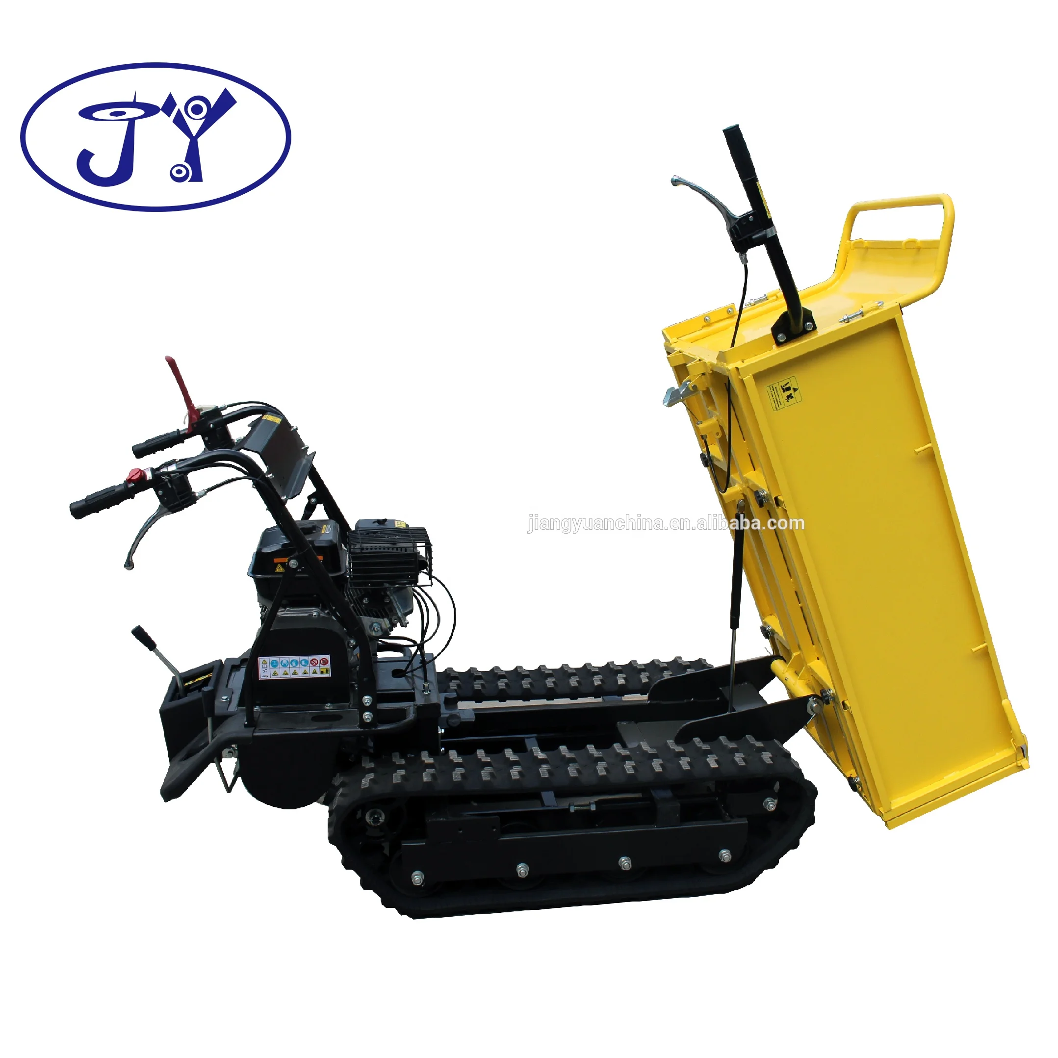 Гидравлический 9,5 HP резиновый Гусеничный мини-самосвал Power Wheel Barrow truck самосвал Маленький грузовик CE