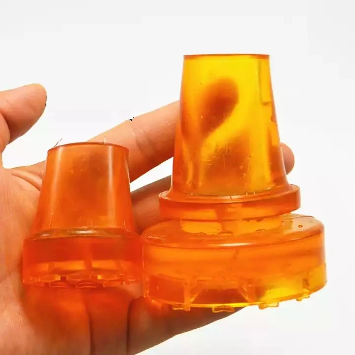 Pack of 4 Professional Anti Slip End Crutch Cane Rubber Leg Feet Tips Walking Stick Crutch Cane Replacement - Orange, Dia 1 inch
