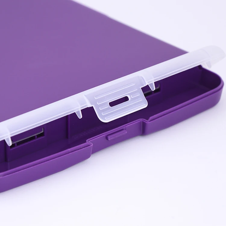 Free Sample Office Transparent A4 A3 Plastic Desk Organizer Folders Clip Board With Storage document File Box