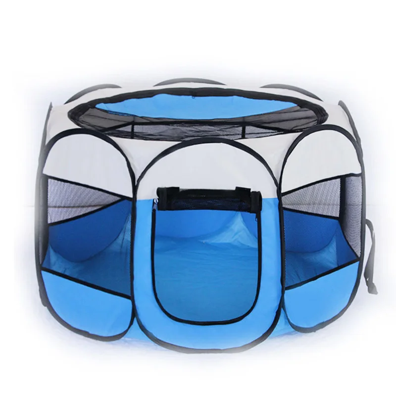 Portable Pet Dog S M L Playpen Folding Cage House Puppy Kennels Octagon Fences for Small Large Dog Cat Tent Bed Delivery Room