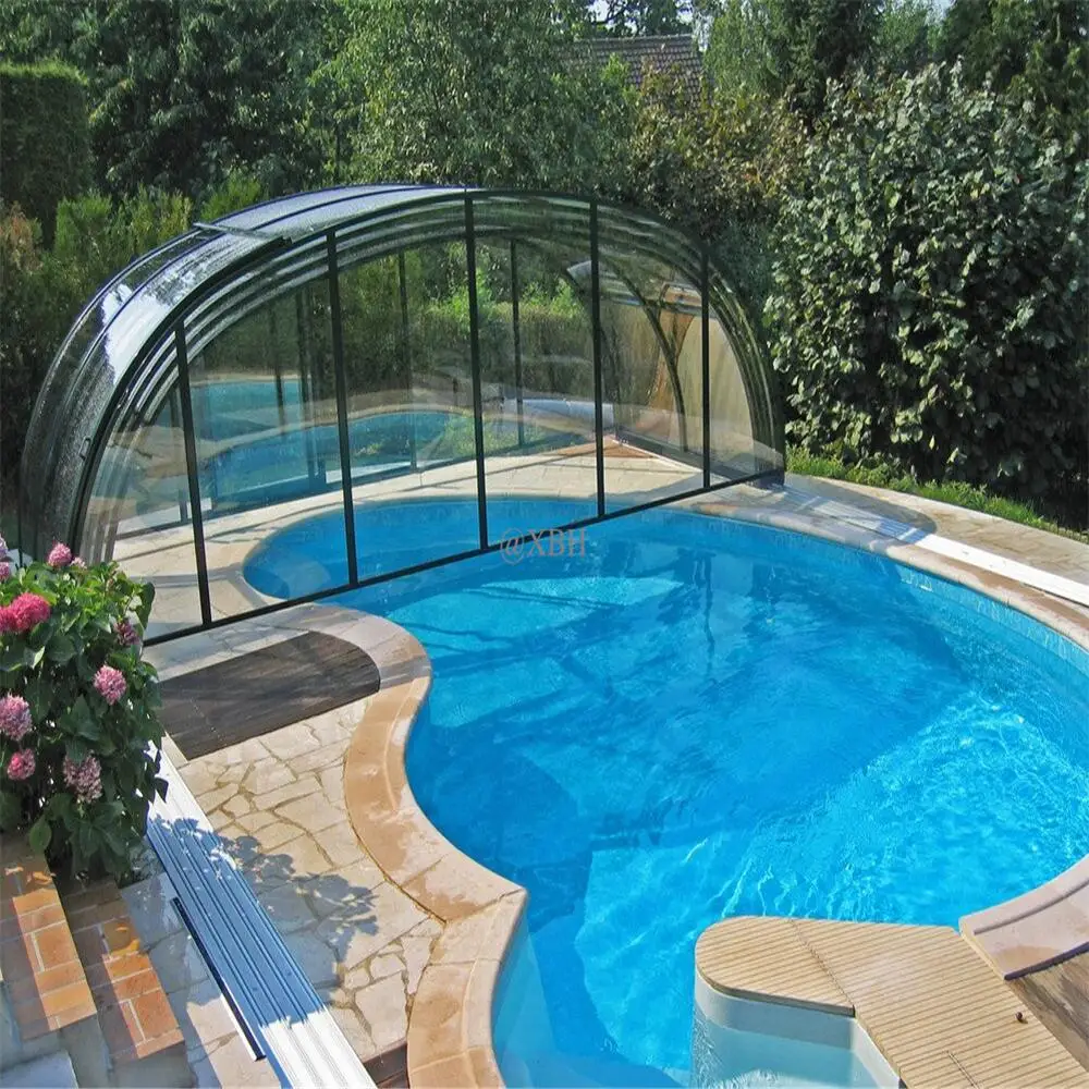 High Quality Retractable Aluminium Roof Cover Automatic Swiming Pool Covers Australia