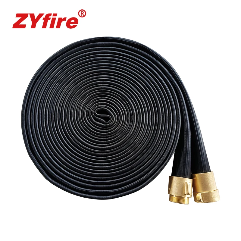 ZYfire UL Listed Threaded Couplings with Factory Firefighting and  industrial flexible NBR Covered fire hose