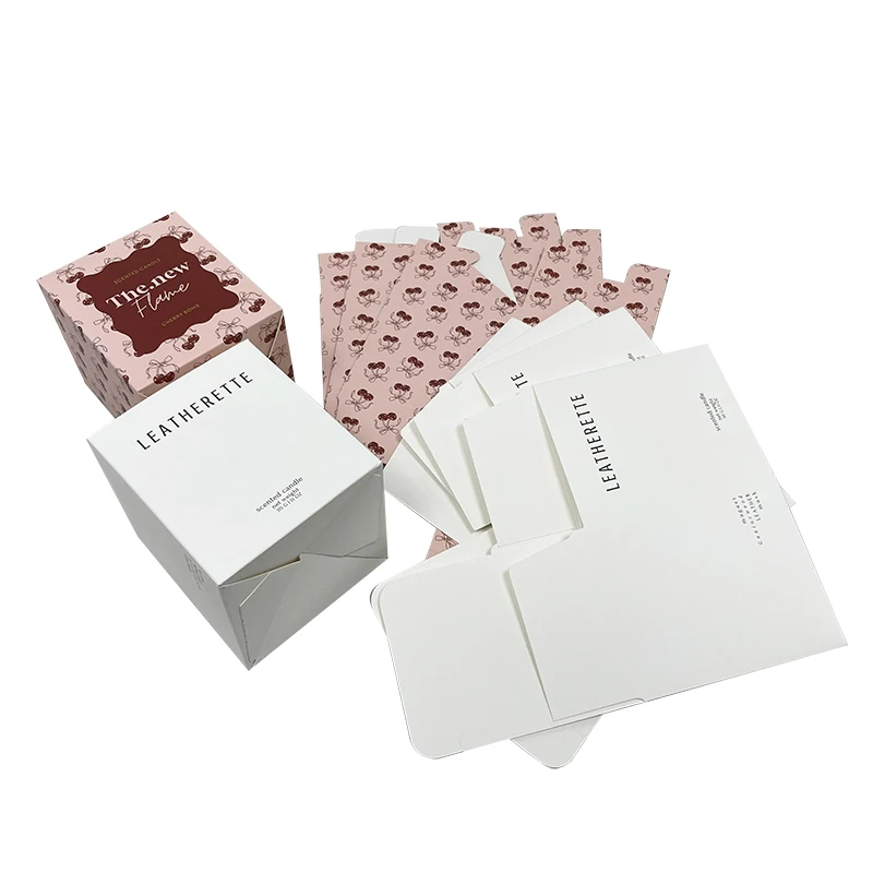 Customized Luxury Scented Candle Gift Boxes For Candle Jar Packaging Printing Foldable Paper Boxes