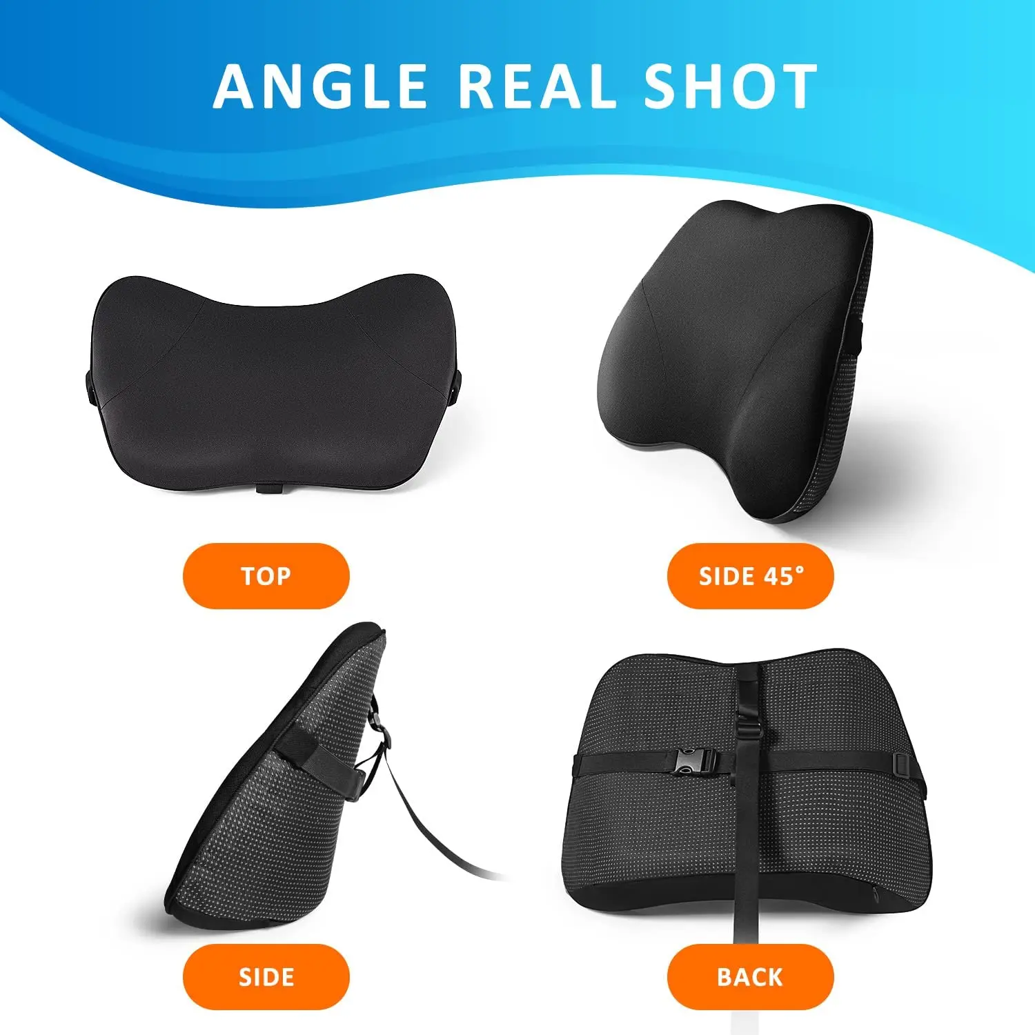 Ergonomic new design multifunctional Softness Lumbar pillow Back Support Urethane Cushion Buffer Lumbar cushion