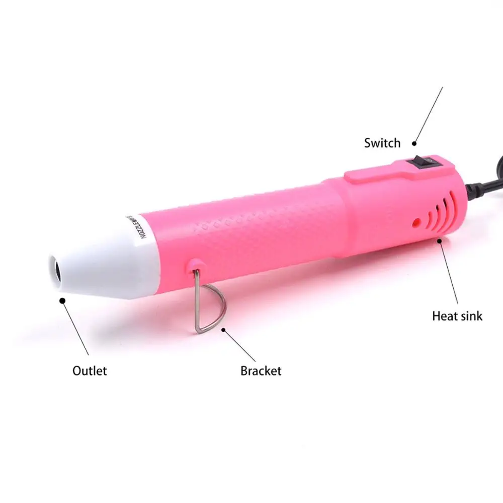 
Mini Heat Pen Kit Hot Air Shrink Gun 130W Multi Function Electrical Heat Tool for DIY US EU UK Plug Mini Heat Gun 