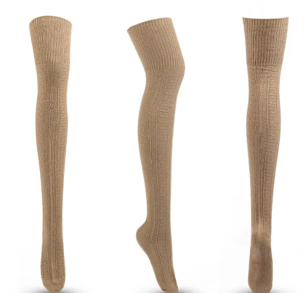 cable knit knee high socks boots long slouch thick solid extra long girls custom logo slouchy socks for women
