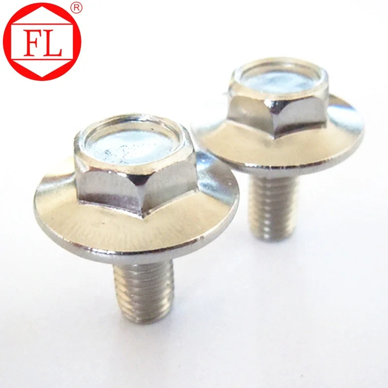 
Stainless steel hexagonal flange bolt GB5789 gb standard large hexagonal flange bolt 