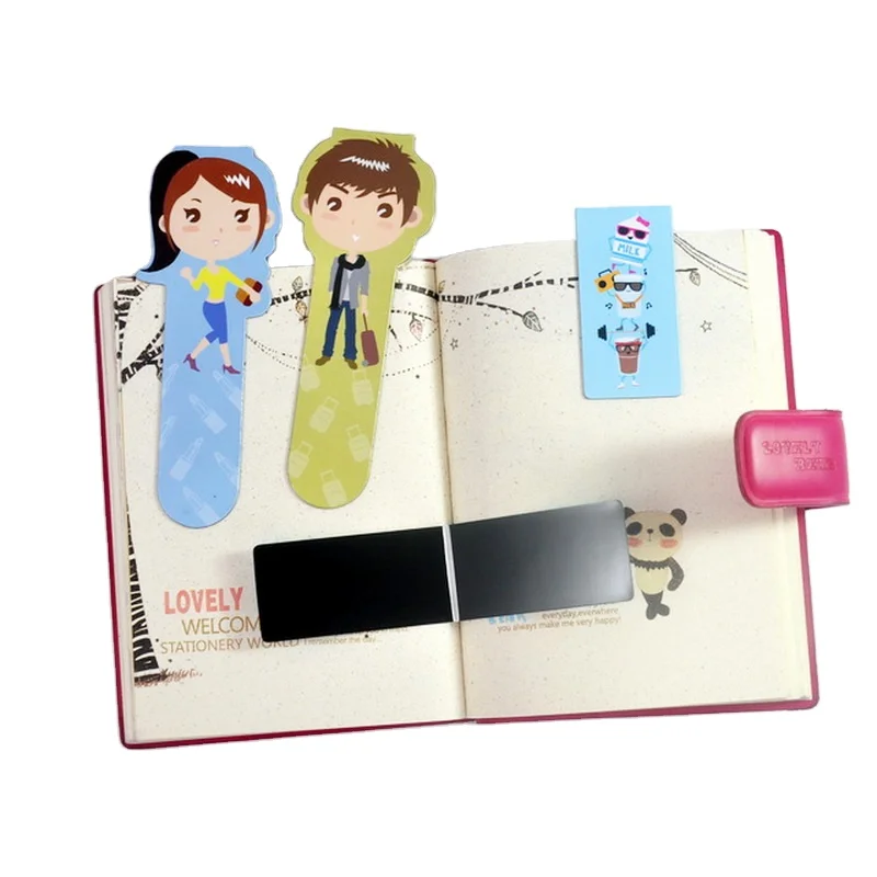 20 years Manufacturer folding custom magnetic page bookmarker rubber magnet bookmark