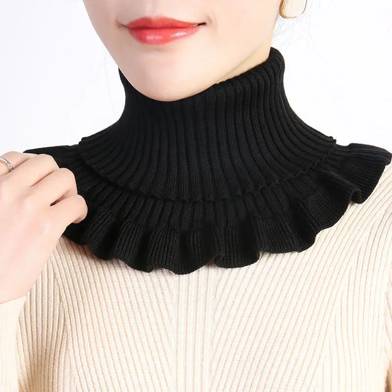 Winter Products 2023 Fashion False Collars Solid Color Inner Neck Cover Knitting Scarf For Woman