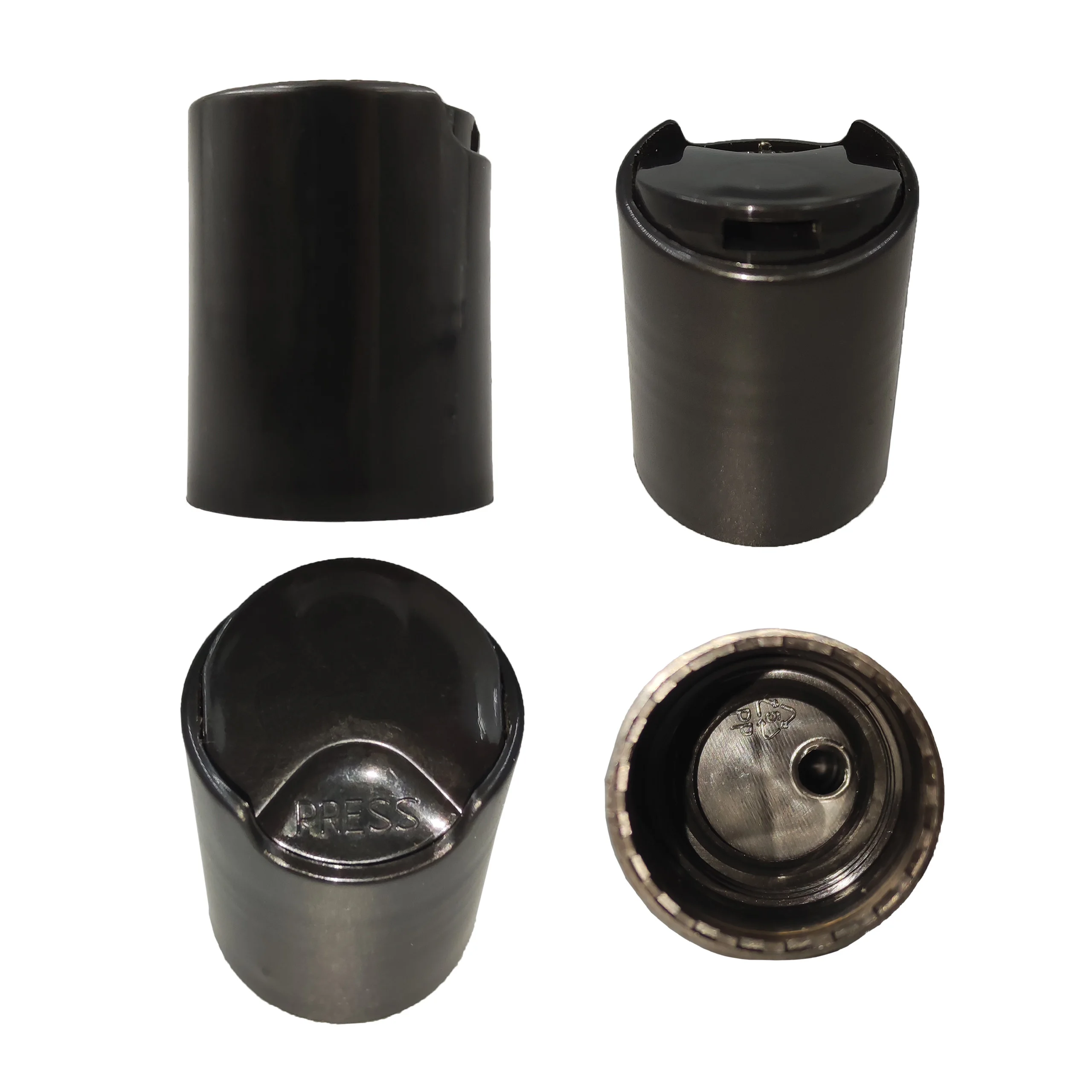 24/410 Black Disc Top Caps for Plastic Bottles Durable Replacement Caps for Squeeze Bottles