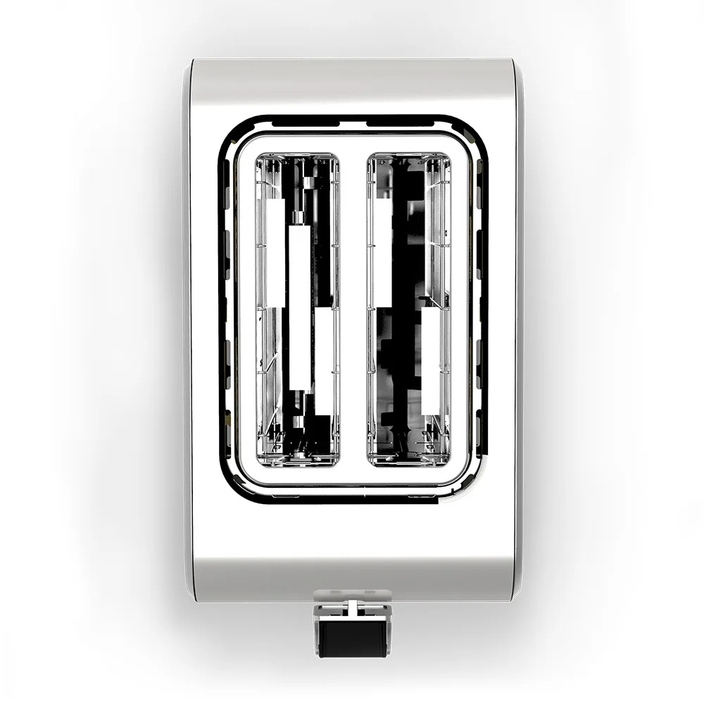 Portable 2 Slices Short Slot Toaster Breakfast Machine Electric Bread Toaster For Home Use