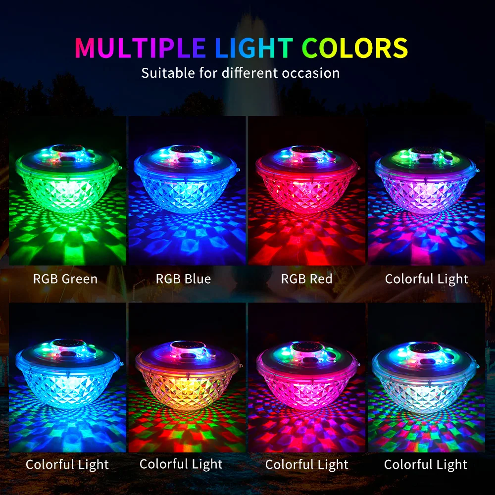 IP68 Waterproof LED Colorful Floating Japanese Garden Mermaid Angel Water Fountain Outdoor