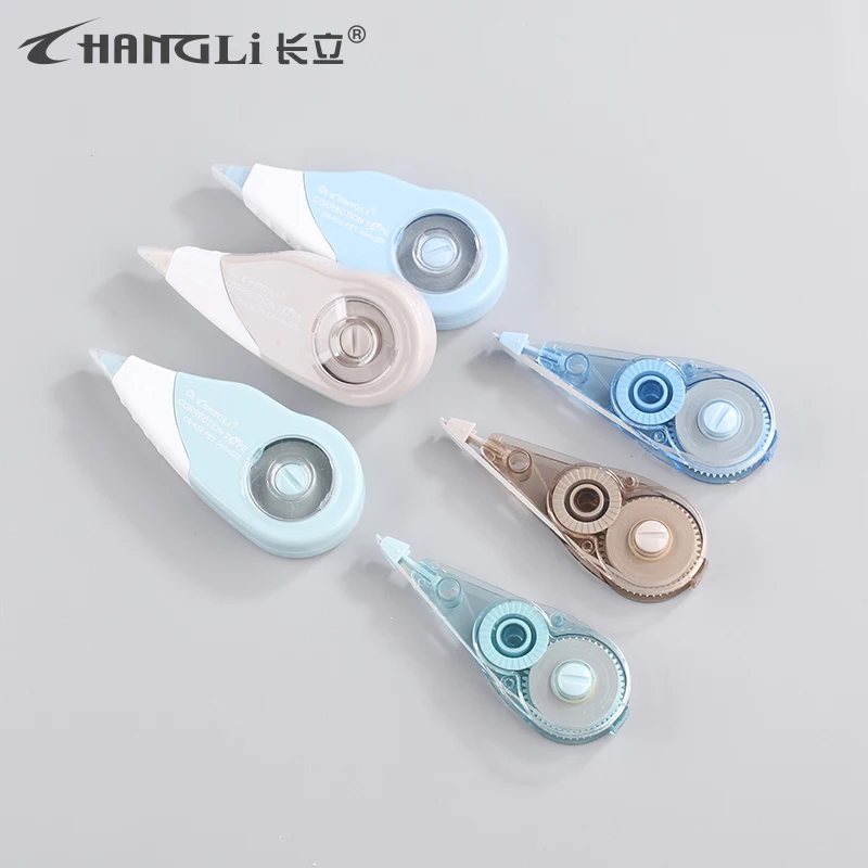 customized colored plastic  kids student refillable  School Office Stationery  transparent pet  Correction Tape
