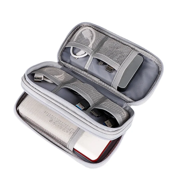 Electronic Accessories Organizers Bags Travel Data Cable Portable Gadget Pouch Bag for Hard Drives Cables Phone USB SD Card