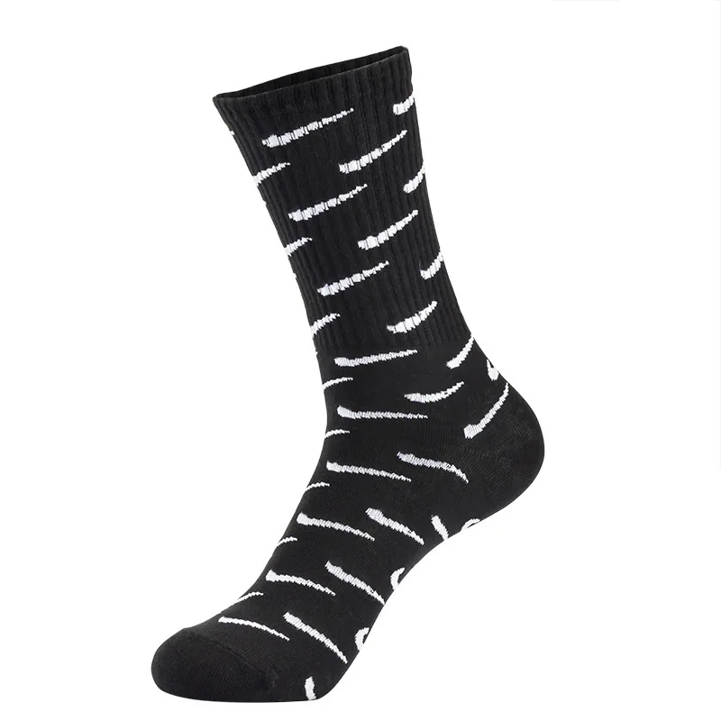 customised socks girls logo full print socks cotton long sports running sock for men and women