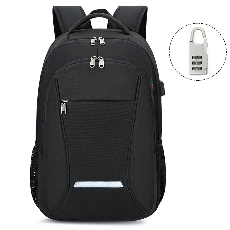 OEM/ODM Fashion portable Customized waterproof 15.6 inches laptop backpack with password lock Business travel for men