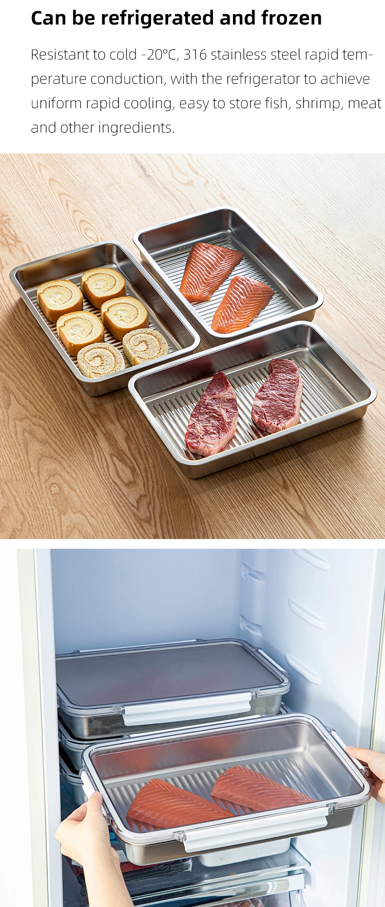 SHIMOYAMA безопасная для посудомоечной машины 316 из нержавеющей стали противень лазаньи тостера глубокий выпечки прямоугольные противни