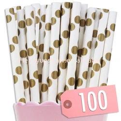 100Pcs/Bag Party Decoration Colorful Diameter 6 Disposable Biodegradable Straw Cocktail Drinking Paper Straw