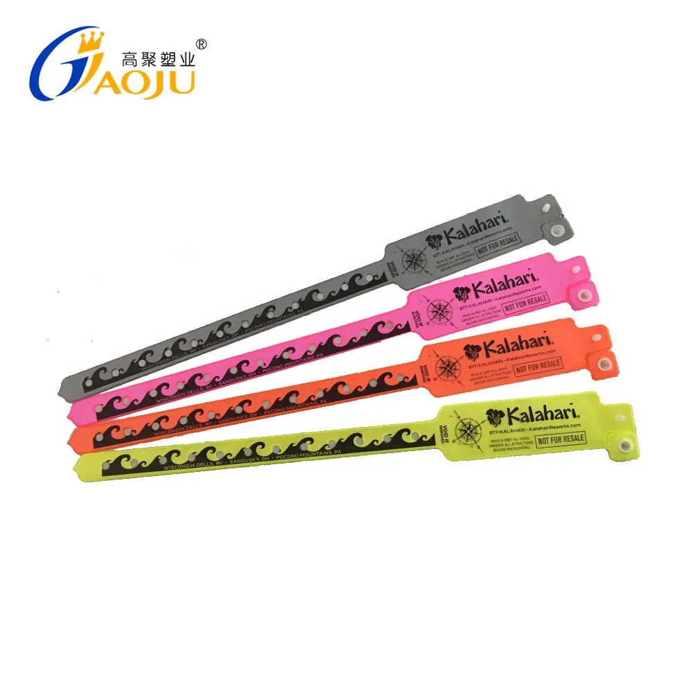 2021 hot sale Water Proof Disposable Printable PVC Tickets wristband ID Bracelets For Events
