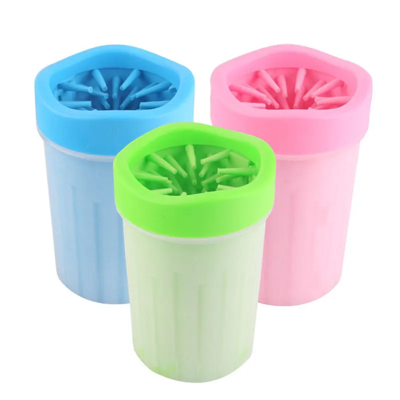 
High quality soft pet paw wash cup silicone foot washing tool cleaning bucket for dogs and cats 