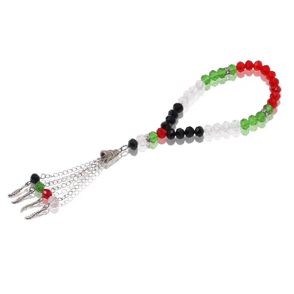  33 бусины молитва Tasbih разделитель мусульманский Кристалл Tasbeeh для